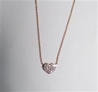 Necklace Crivelli Woman Cuore in Rose Gold Diamante 0.09 Ct 370-XN2014 - 370-XN2014